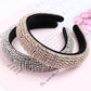 Rhinestone Crystal Diamond Headbands for Women Fashionable Handmade Wide Hair Hoops Beaded Bling HairBand Hair Accessories