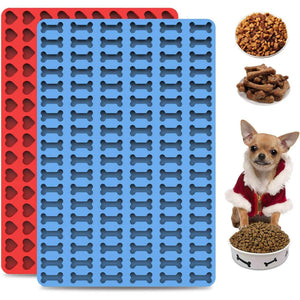 (2 Pack) Dog Treat Molds, Mini Dog Bone Cookie Cutter Silicone Dog Treat Mold with Scraper - My Store
