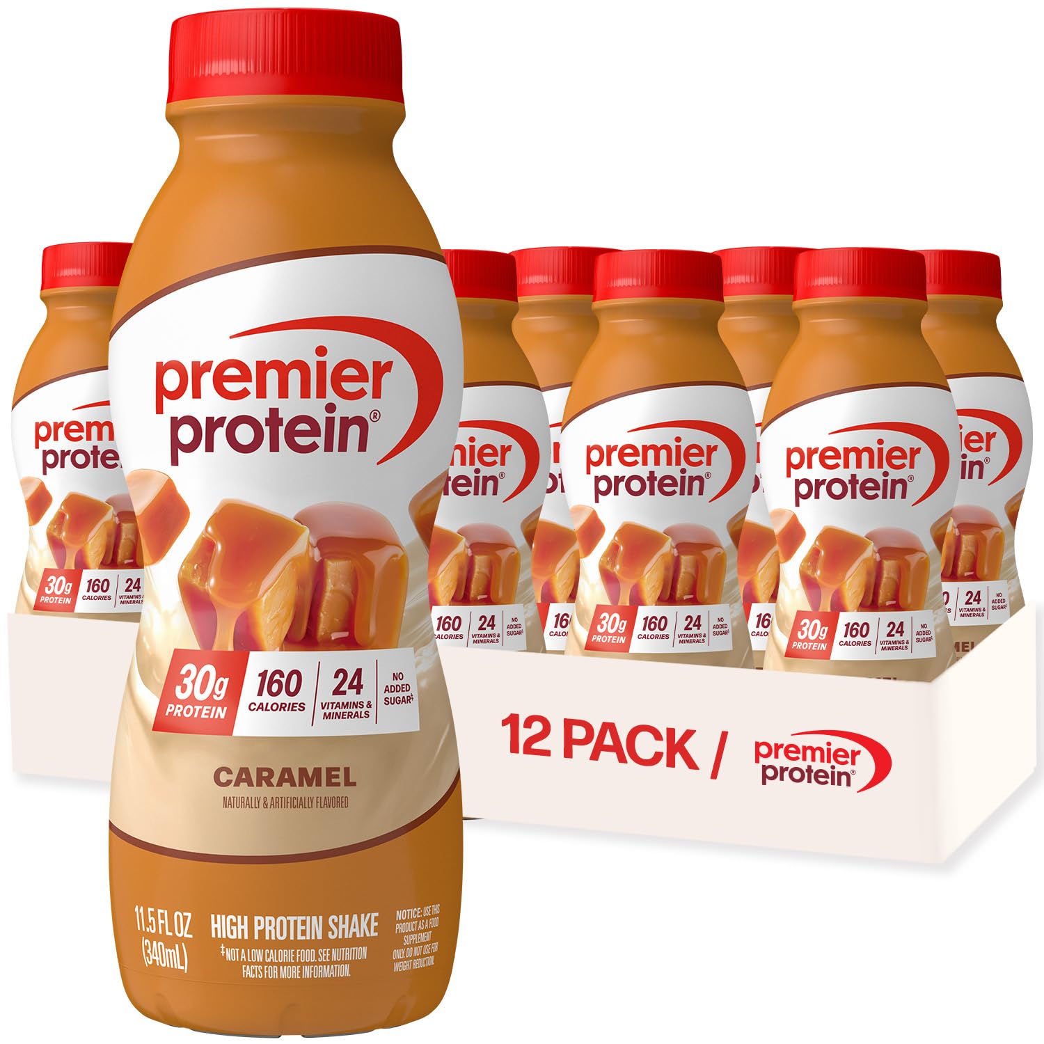 Buy now Premier Protein Shake, Peaches & Cream, 30g Protein, No Added Sugar, 24 Vitamins & Minerals to Support Immune Health, 11.5 fl oz, 12 Pack (Packaging May Vary) at indiglob india
