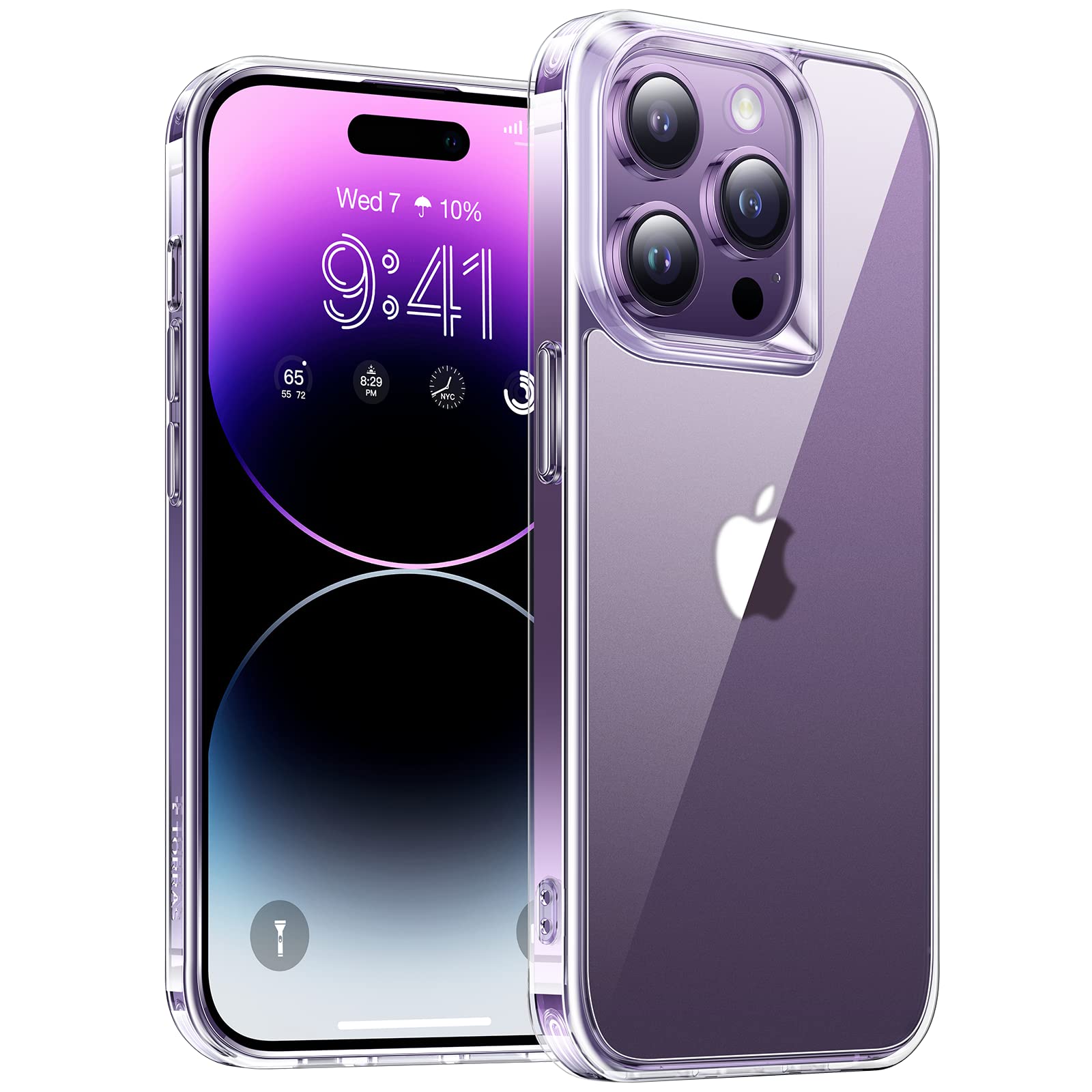 Buy now TORRAS Tough Shockproof for iPhone 13 Pro Case, [Military-Grade Drop Tested] Ultra-Durable Matte Hard PC Back with Soft Silicone Edge Slim Protective for iPhone 13 Pro Phone Case,Translucent Black at indiglob india