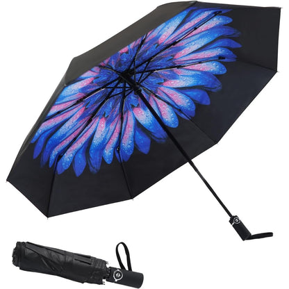 SY COMPACT Travel Umbrella Windproof Factory outlet Compact Automatic Umbrellas for Rain Compact Small UV Sun Protection Umbrella Durable Waterproof Lightweight-Fits Backpack Car Purse