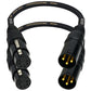 CESS-008 XLR 3-Pin Male to XLR 5-Pin Female Adapter Cable, Balanced XLR3M to XLR5F Signal Converter, 6-Inch Wire Length, 2-Pack