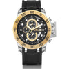 Invicta Men's I-Force Analog Display Japanese Quartz Black Watch - Gold