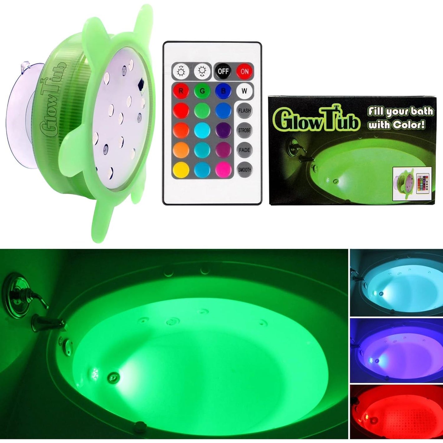 Buy now Underwater Remote Controlled LED Color Changing Light for Bathtub or spa - Battery Operated - Size 2.75 in. at indiglob india
