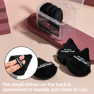 BS-MALL Triangle Powder Puff Face Cosmetic Powder Puff Washable Reusable Bake Loose Powder Cosmetic Foundation Sponge Mineral Powder Pack of 14