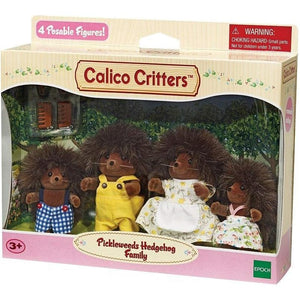 Calico Critters Pickleweeds Hedgehog Family - Set of 4 Collectible Doll Figures for Children Ages 3+