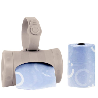 Ubbi On-the-Go Gray Bag Dispenser and Waste Disposal Bags Refill, 60 Lavender Scented Diaper Bags, Baby Savings Bundle, New Parent Gift