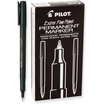 PILOT Extra Fine Point Permanent Markers, Black Ink, 12-Pack (44102)