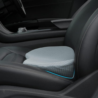 Car Seat Cushion - Memory Foam Car Seat Pad - Sciatica & Lower Back Pain Relief - Car Seat Cushions for Driving - Road Trip Essentials for Drivers(Black)