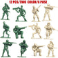 18 Pack Die-cast Military Vehicles Sets,6 Pack Assorted Alloy Metal Models Car Toys and 12 Pack Soldier Army Men, Mini Army Toy Tank,Panzer,Anti-Air Vehicle,Helicopter Playset for Kids Boys - My Store