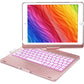 BABG Keyboard Case for iPad 6th/5th 9.7inch, iPad Pro 9.7, iPad Air 2, iPad Air 1,Non-Trackpad,360°Swivel,7 Use Modes,Backlight- Rose Gold