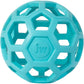 JW Pet Hol-ee Roller Dog Toy Puzzle Ball, Natural Rubber, Medium (4.5 Inch Diameter), Colors May Vary
