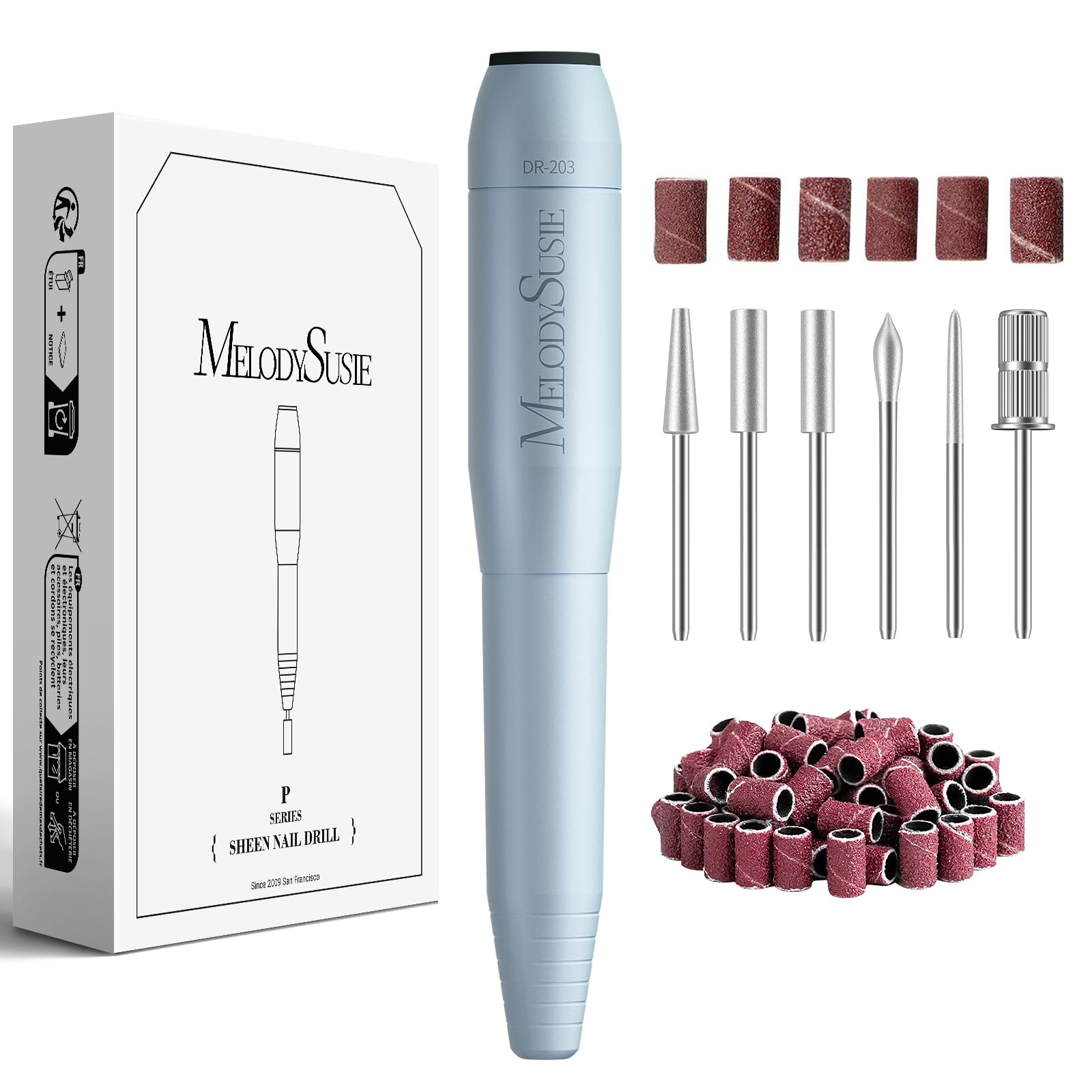 Buy now MelodySusie Pen-Shaped Portable USB Nail Drill, PC120I 20000RPM Electric Nail File with Compact Design for All Nail Care, Manicure Polishing, Shaping & Gel Removal at Home for Beginners at indiglob india