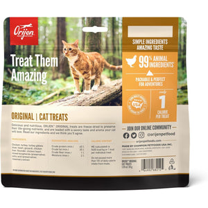 ORIJEN Freeze Dried Cat Treats Grain Free High Protein Raw Animal Ingredients Original 1.25oz Bag