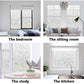 Window Privacy Film, Frosted Removable Glass Covering for Bathroom, Opaque Static Cling Heat Control Door Sticker for Home Office Living Room, Non-Adhesive Matte White (17.5" x 78.7")