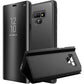 AICase Galaxy Note 9 Case, Luxury Translucent View Window Front Cover Mirror Screen Flip Smart Electroplate Plating Stand 360 Full Body Protective Case for Samsung Galaxy Note 9 (Midnight Black)