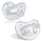 Buy now Chicco PhysioForma Silicone Orthodontic Pacifier, 0-6m | 100% Soft Silicone | Supports Breathing & Oral Development | Satin-Textured Nipple | Includes Sterilizing Case | BPA Free | Blue/Green, 2pk at indiglob india