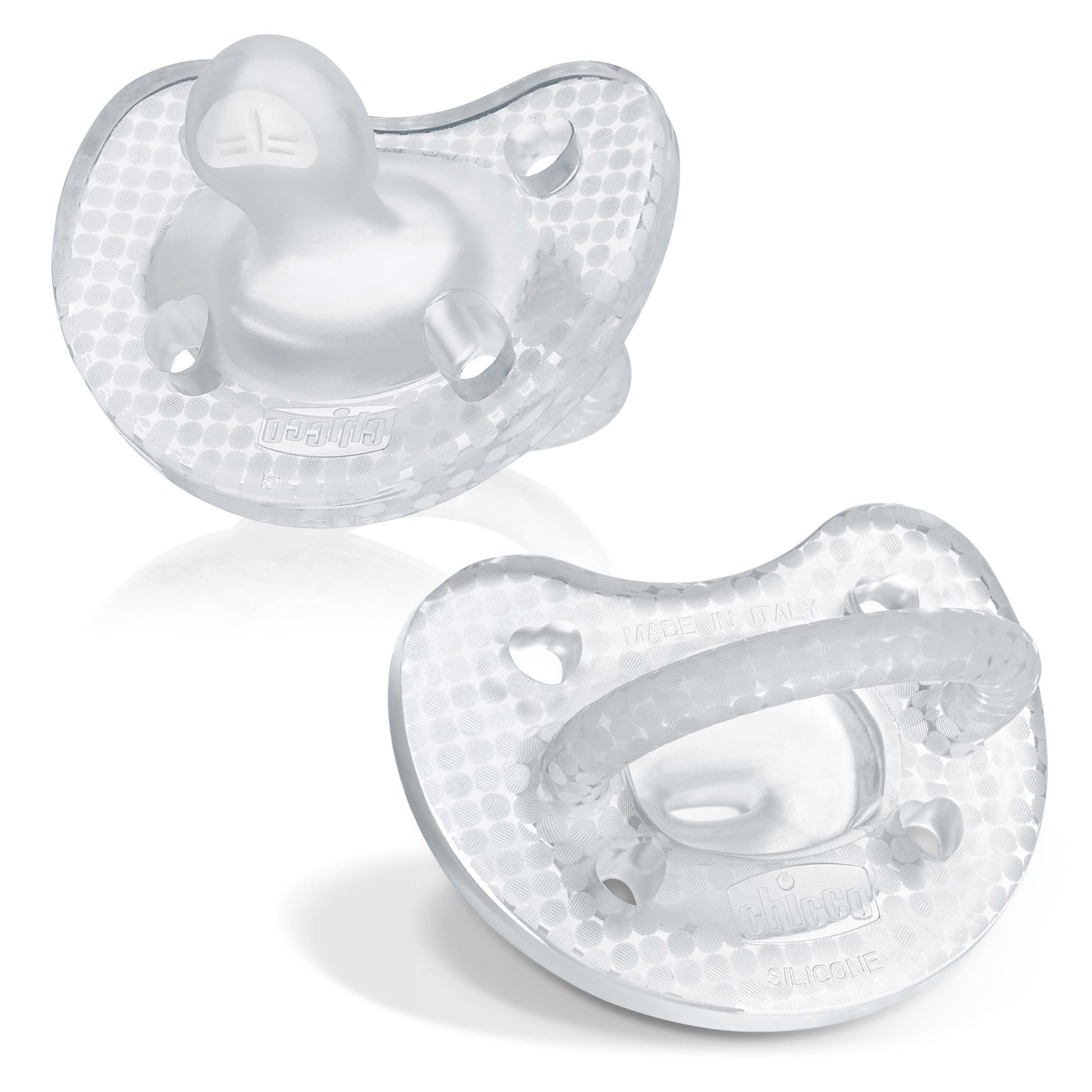 Buy now Chicco PhysioForma Silicone Orthodontic Pacifier, 0-6m | 100% Soft Silicone | Supports Breathing & Oral Development | Satin-Textured Nipple | Includes Sterilizing Case | BPA Free | Blue/Green, 2pk at indiglob india