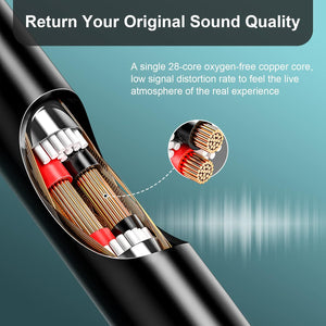 Saipomor Replacement Audio Cords Compatible with Bose 700, OE2, OE2i, QC25, QC35, QC35 II, QC45, SoundLink & SoundLink II Headphones – 2.5mm to 3.5mm Jack, Black