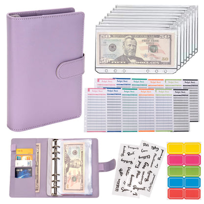 Buy now NICOOTHBudget Binder Cash Envelopes A6 Money Saving Binder with Zipper envelopes (Purple) Purple at indiglob india