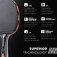 STIGA Talon Ping Pong Paddle - 6-Ply Ultra-Light Blade - 2mm Tournament-Approved Sponge - Flared Handle for Enhanced Control - Competitive Table Tennis Racket for Family Fun