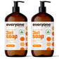 Everyone 3-in-1 Soap, Body Wash, Bubble Bath, Shampoo, 32 Ounce (Pack of 2), Citrus and Mint, made with Essential Oils for Men and Women
