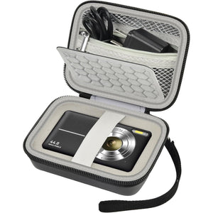 Carrying & Protective Case for Digital Camera, AbergBest 21 Mega Pixels 2.7" LCD Rechargeable HD/Kodak Pixpro/Canon PowerShot ELPH 180/190 / Sony DSCW800 / DSCW830 Cameras for Travel - Black