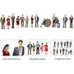 P50 Model Trains Architectural 1:50 O Scale Painted Figures O Gauge Sitting and Standing People for Miniature Scenes New (50PCS)