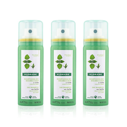 Klorane Dry Shampoo with Nettle for Oily Hair and Scalp, Regulates Oil Production, Paraben & Sulfate-Free, 3.2 oz.