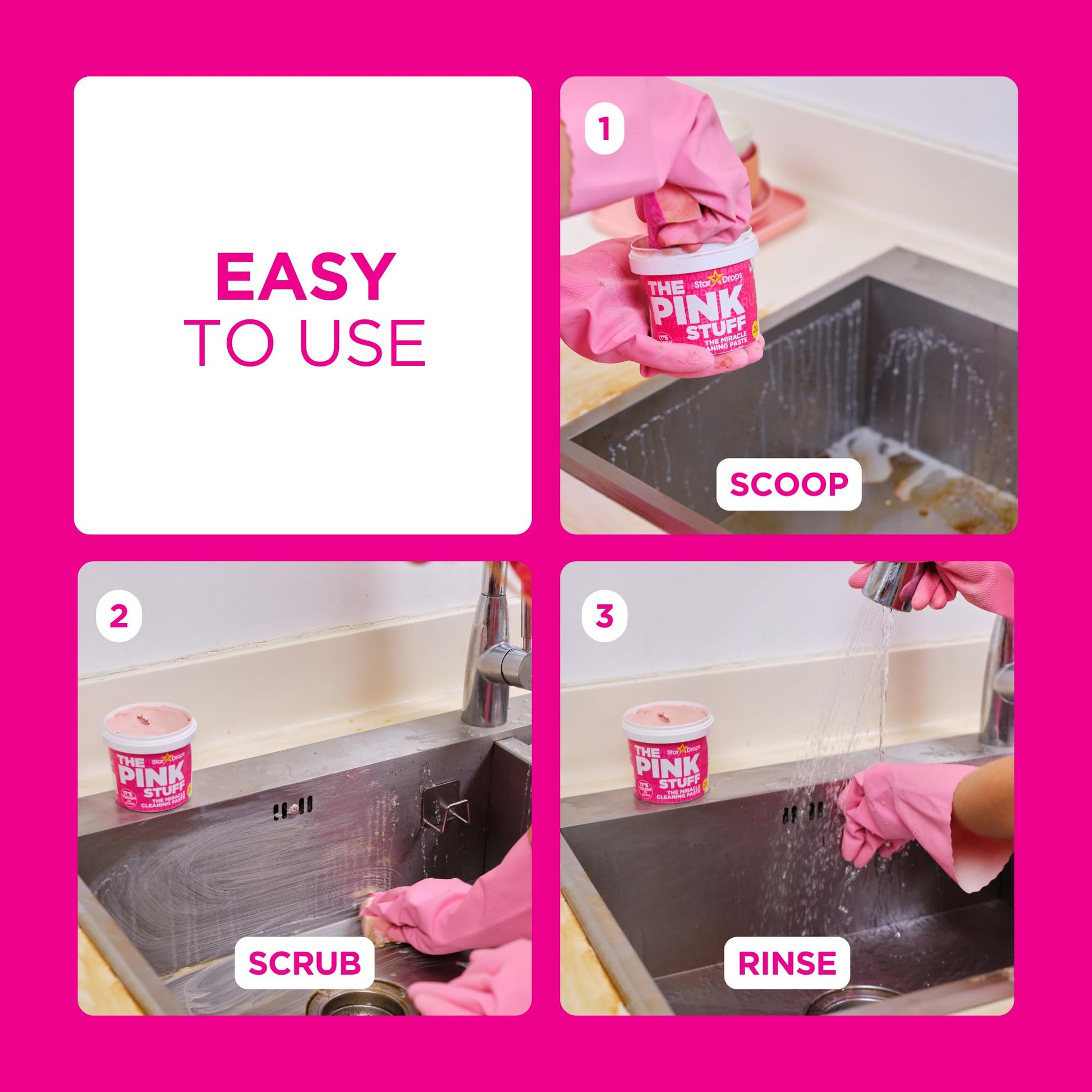 Buy now Stardrops - The Pink Stuff - The Miracle All Purpose Cleaning Paste at indiglob india