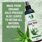 Earth's Daughter Organic Aloe Vera Gel from 100% Pure and Natural Cold Pressed Aloe - Great for Face - Hair - Acne - Sunburn - Bug Bites - Rashes - Eczema - 8 Oz.