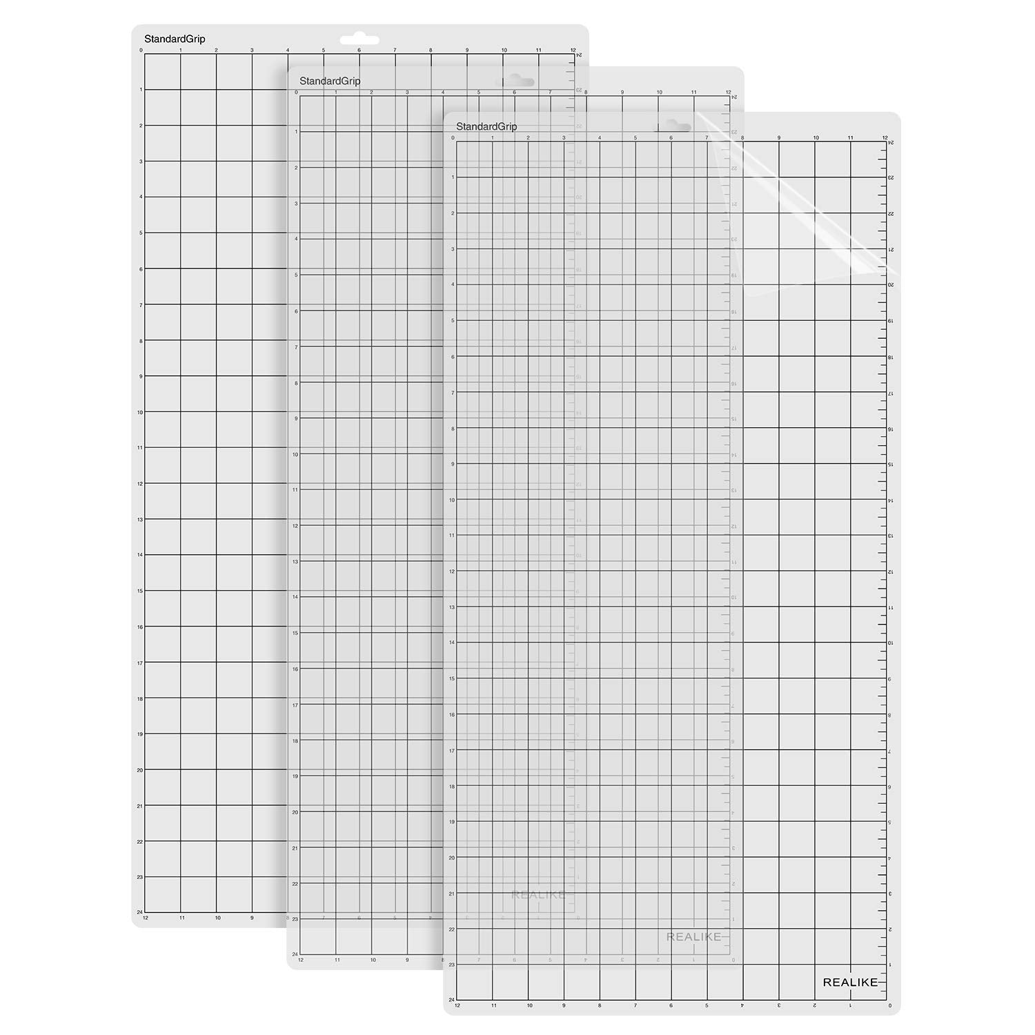 Buy now REALIKE 12x12 Cutting Mat Compatible with Cricut Maker 3/Maker 4/Maker/Explore 3/4/Air 2/Air/One(3 Mats), Gridded Adhesive Non-Slip Cut Mat for Crafts, Quilting, Sewing and All Arts (Variety) at indiglob india