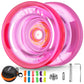 Buy now MAGICYOYO K2 Plus Crystal Orange Yoyo, Professional Fingerspin Trick Yo Yo for Kids/Adults, Responsive Yo-yo for Beginner, Replacement Unresponsive Bearing with 6 Yo yo Strings+Bearing Remover Crystal Pink at indiglob india