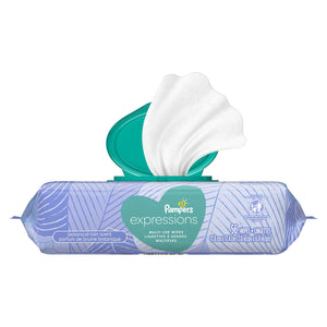 Buy now Baby Wipes, Pampers Expressisons Botanical Rain Scented, 1X Pop-Top Pack, 56 Count at indiglob india