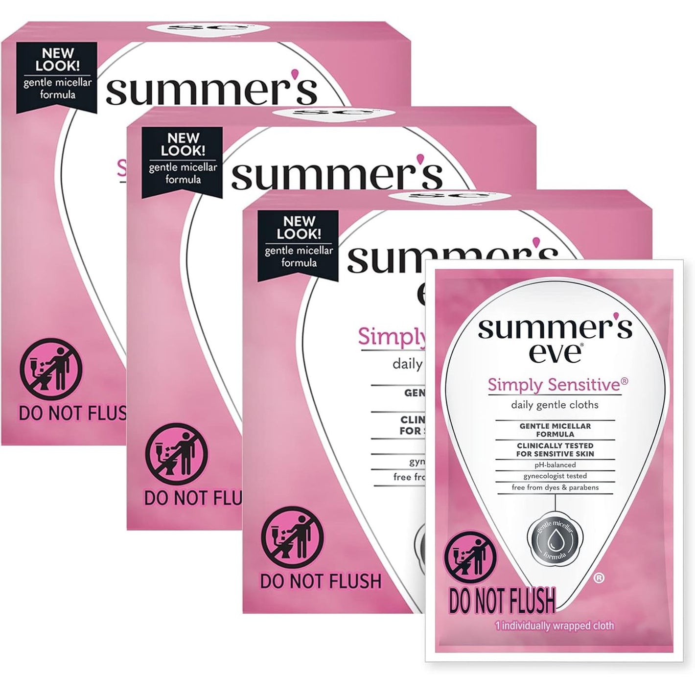 Summer's Eve Feminine Cleansing Wipes, Simply Sensitive, 16 Count, 3 Pack