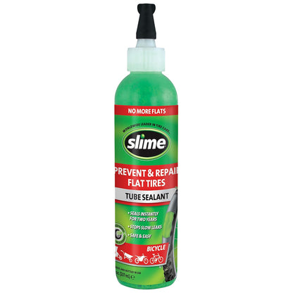 Slime 10003 Bike Tube Puncture Repair Sealant, Prevent and Repair, Suitable for All Bicycles, Non-Toxic, Eco-Friendly, 8oz Bottle