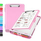 Buy now Sooez Clipboard with Storage, Clip Board 8.5 x 11 with Pen Holder, Plastic Organization Case Box for Letter Legal A4 Size Paper, Low Profile Clip, Nurses Teachers Must Haves, School & Office Supplies at indiglob india