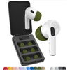 Foam Masters Ultra-Premium Memory Foam Ear Tips for AirPods Pro 1st & 2nd Gen | 3 Pairs | New Ver. | Secure Fit | Super Comfort | Better Noise Cancel | Replacement Buds (Medium, White) - OD Green