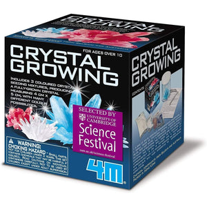4M Crystal Growing Science Kit - 3 Colored Crystals - Easy DIY STEM Toys Lab Experiment Specimens, A Great Educational Gift for Kids & Teens, Boys & Girls Ages 10+