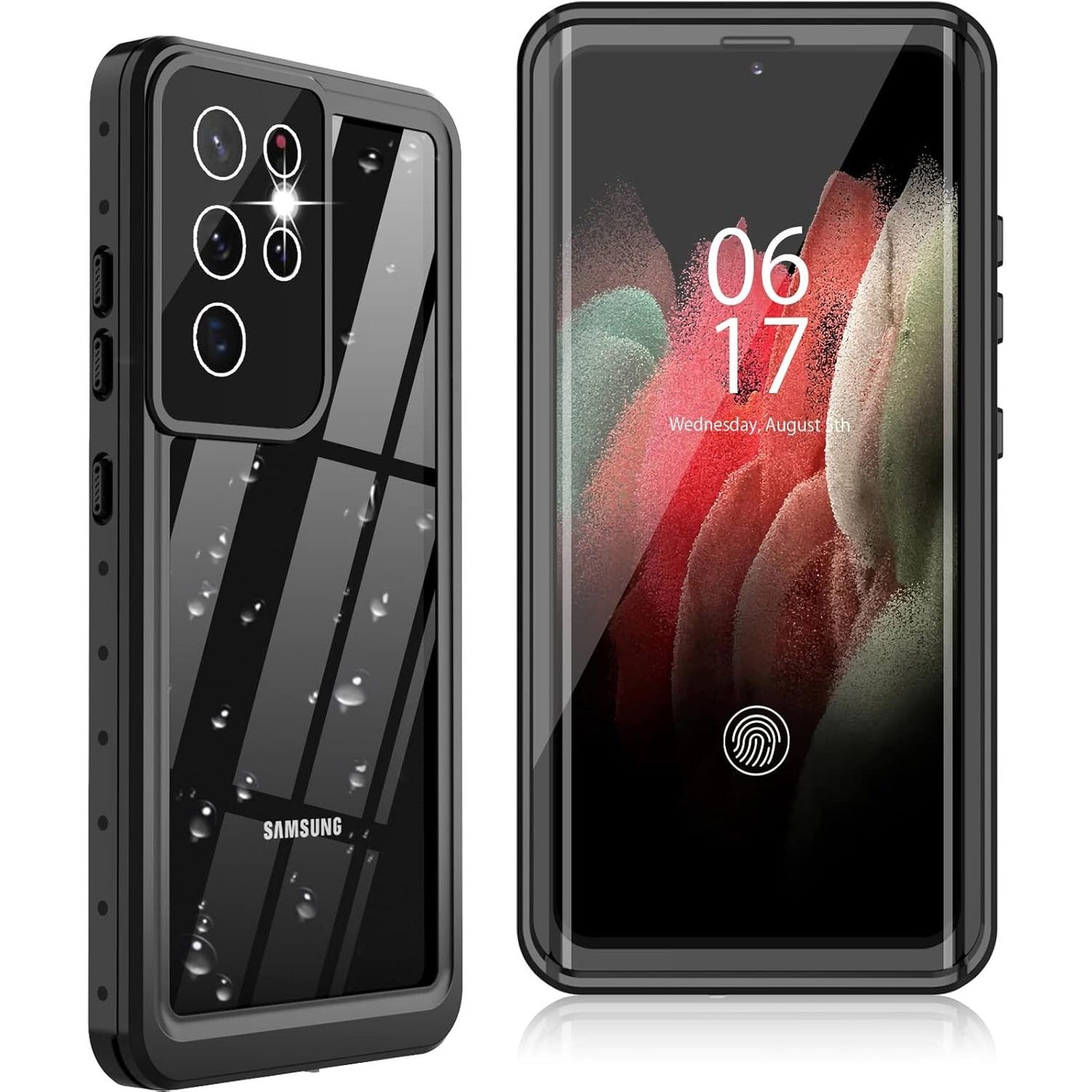 Oterkin for Samsung Galaxy S21 Ultra Case,S21 Ultra Waterproof Case with Built-in Screen Protector Dustproof Shockproof 360 Full Body Underwater Case for Samsung S21 Ultra 5G 6.8inch (2021) Black