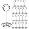 Table Number Holders 20Pcs - 2 Inch Mini Place Card Holder Short Table Number Stands for Wedding Party Graduation Reception Restaurant Home Centerpiece Decorations Office Memo (Gold) - Black