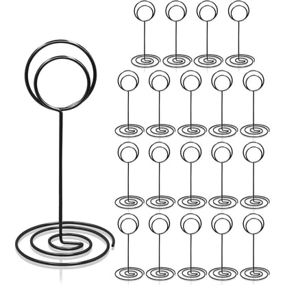 Table Number Holders 20Pcs - 2 Inch Mini Place Card Holder Short Table Number Stands for Wedding Party Graduation Reception Restaurant Home Centerpiece Decorations Office Memo (Gold)