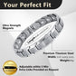 Feraco Mens Magnetic Bracelet Titanium Steel Magnet Therapy Bracelets with Sizing Tool, Silver