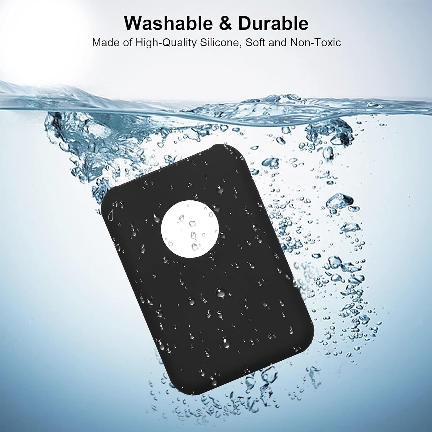 Buy now Protective Case for Apple Magsafe Battery Pack, Silicone Skin Cover Compatible with Magsafe Power Bank Holder, Lightweight Soft MagSafe Portable Charger Case Shockproof Anti-Scratch(Black) at indiglob india