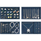ProCase Stackable Jewelry Organizer Trays for Drawers, Jewelry Drawer Inserts Container Display Case Storage for Earring Necklace Rings Bracelet with Removable Dividers -Grey, 4 Layers