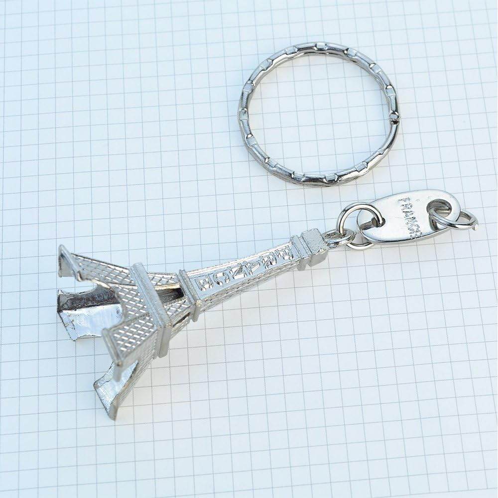 baotongle 15pcs Eiffel Tower Keyring, Paris Eiffel Tower Keychains 3-D Key Ring French Souvenirs Retro Adornment Cute Lovely Decorative Metal Craft Art Statue Model for Table Decor Gifts Silver - My Store