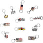 12-Pack New York City Souvenir Keychains – 3D Silver Metal NYC Landmark Set with Statue of Liberty, Empire State Building, Freedom Tower, Taxi Cab, USA Flag & Bottle Openers - My Store