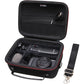 LTGEM Camera Case Compatible with Sony ZV-1F / ZV-1 / ZV-1 II Vlog Digital Camera, Tripod, Microphone and Vlogger Accessory Kit with Shoulder Strap, Black+Gray