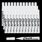 Volcanics White Liquid Chalk Markers for Blackboard Window Marker for Glass Washable Crayons Window Paint Pen Chalk Pens for Glass, 12 Pack