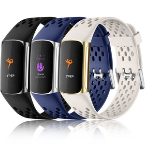 Buy now Maledan Compatible with Fitbit Charge 5/ Fitbit Charge 6 Bands Women Men, Breathable Sport Band Soft Waterproof Replacement Wristbands Strap for Fitbit Charge 5/ Charge 6 Advanced Fitness Tracker at indiglob india